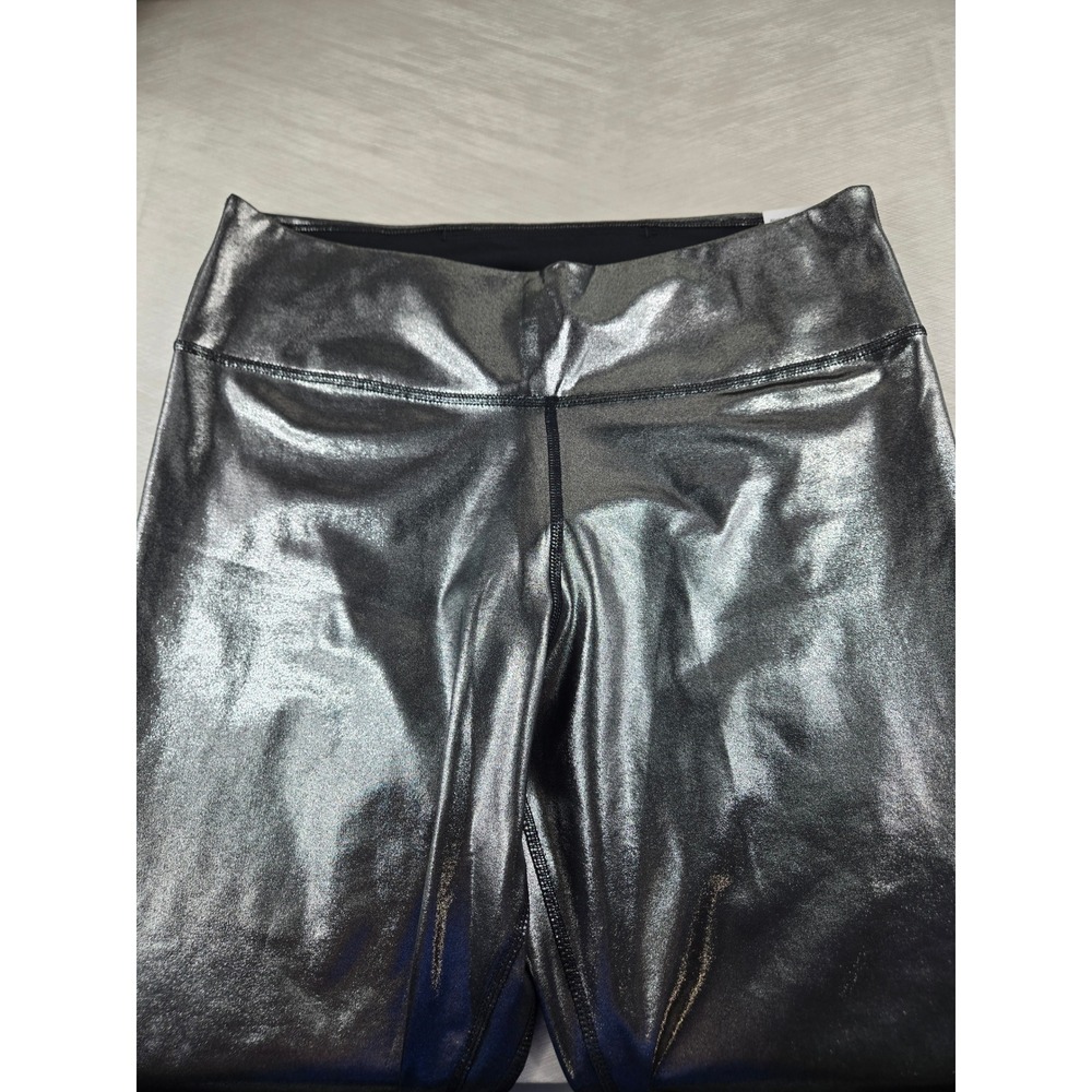 Nike Dri-FIT Metallic Silver Mid Rise 7/8 Length‎ Tight Fit Leggings Large NEW